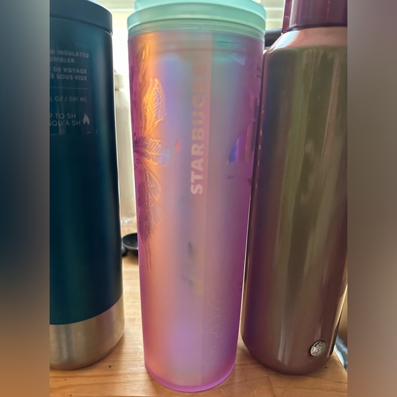 Starbucks | Kitchen | Starbucks Iridescent Twist Top Coffee Cup | Poshmark